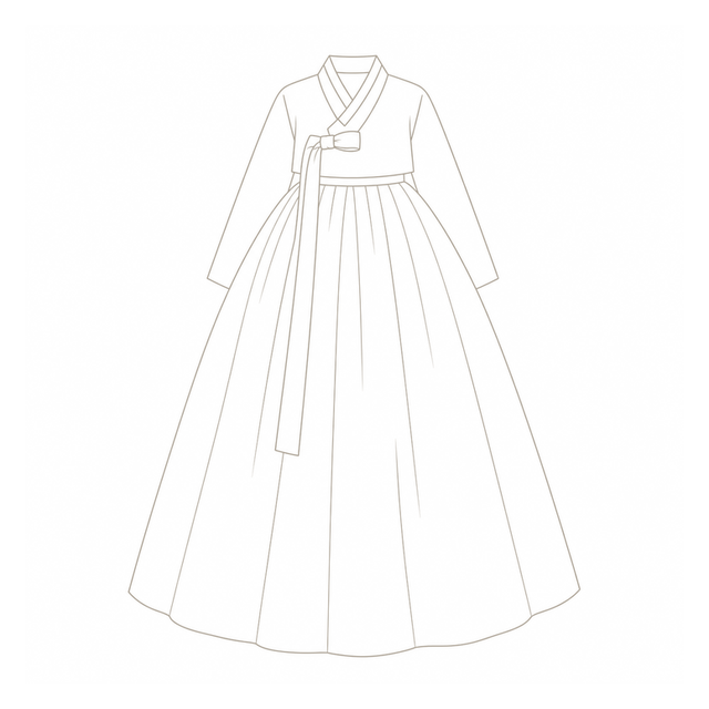 Hanbok line art