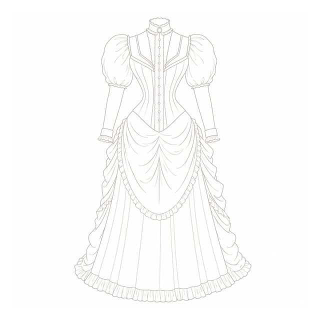 Victorian line art